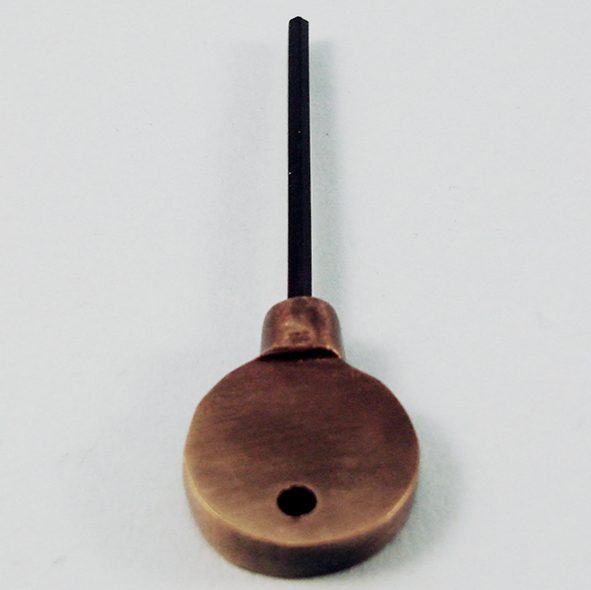 THD217/AB • Antique Brass • Brass Headed Key For Locking Sash Fasteners
